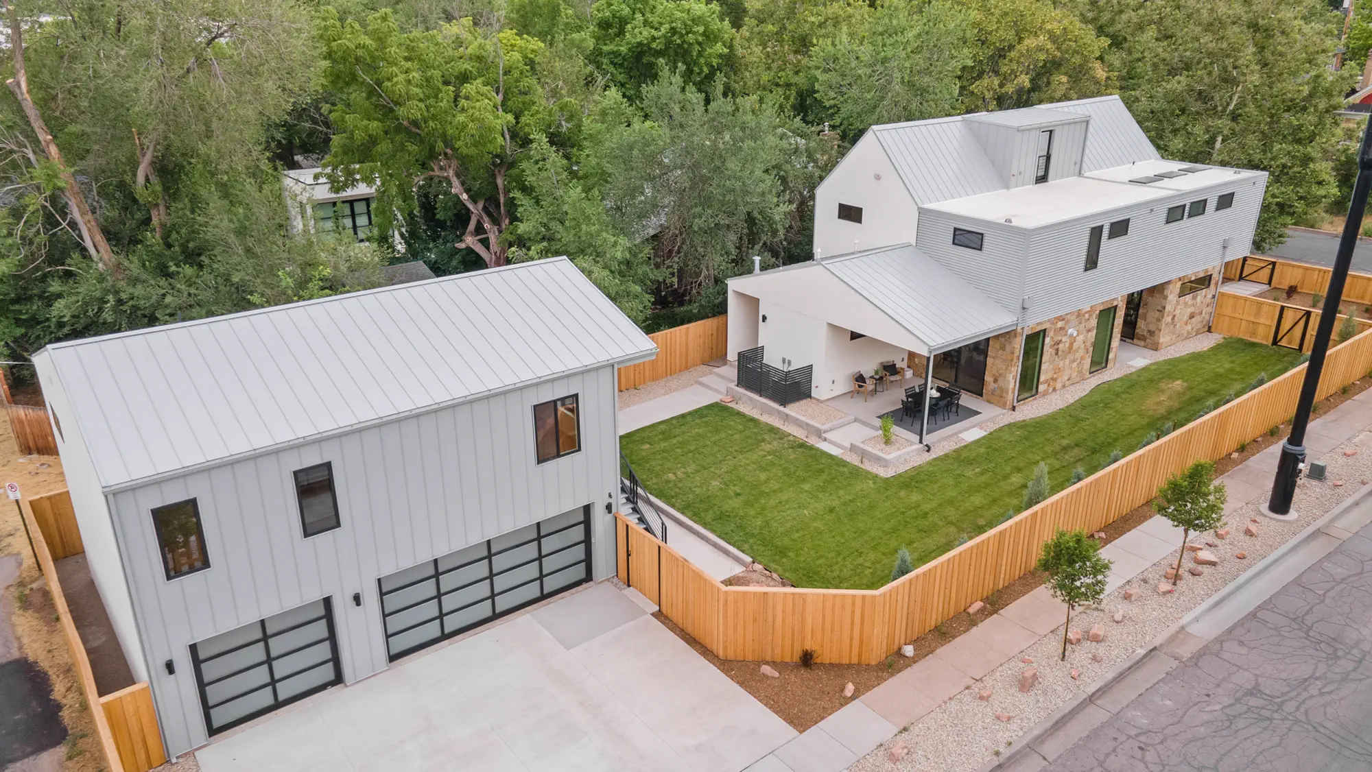 Aerial view of Lincoln Street Residence in Salt Lake City's 9th & 9th neighborhood