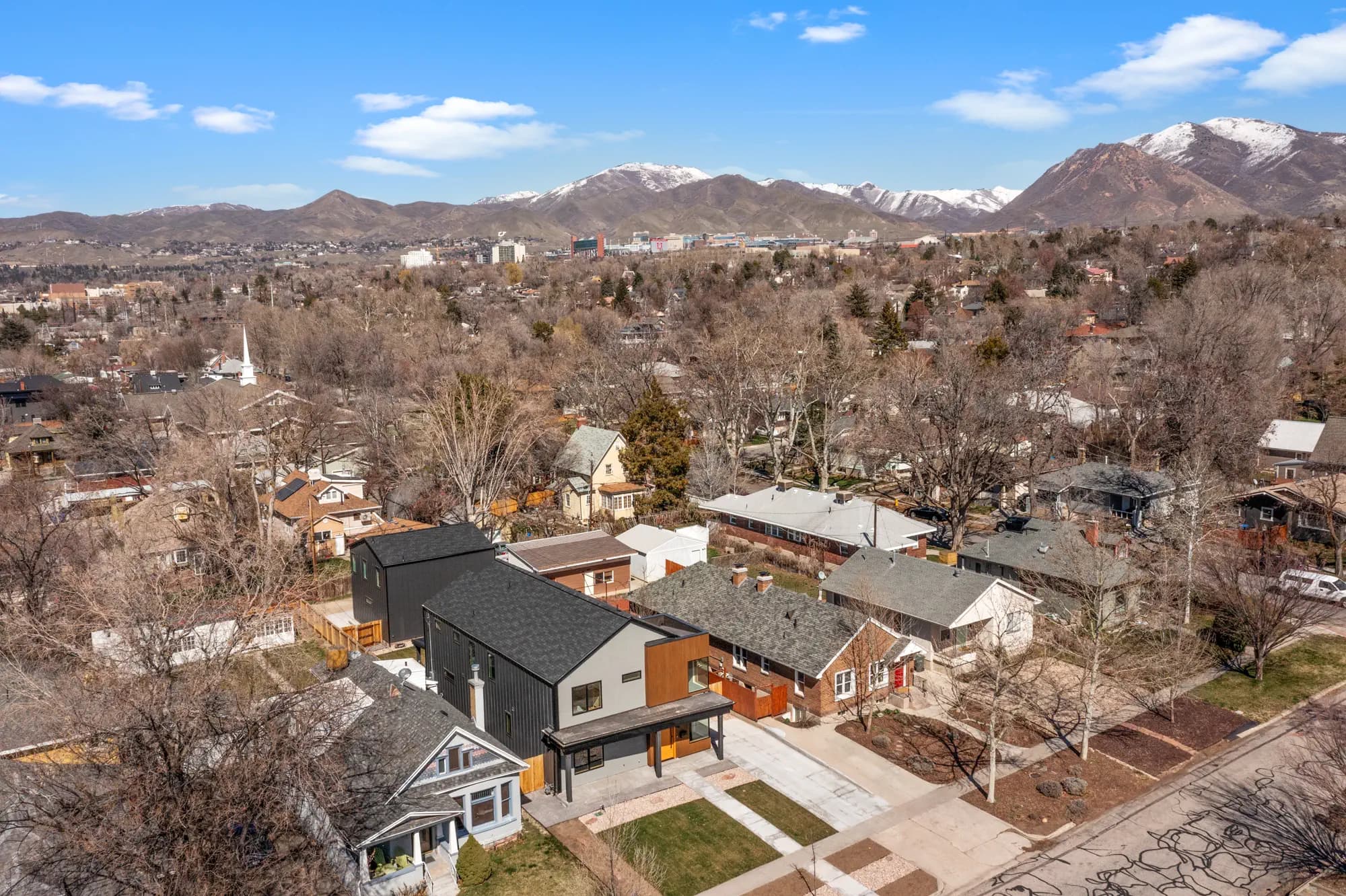 Aerial view of Princeton Avenue Residence in Salt Lake City